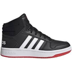 Adidas Kid's Hoops 2.0 Mid - Core Black/Cloud White/Vivid Red