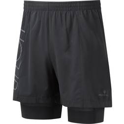 Ronhill Tech Marathon Twin Short Men - All Black