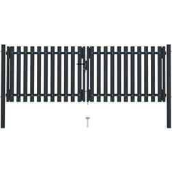 vidaXL Double Door Fence Gate 306x125cm