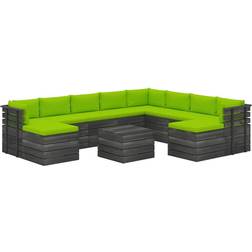 vidaXL 3062102 Outdoor Lounge Set, 1 Table incl. 8 Sofas