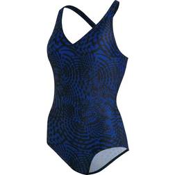 Speedo Lexi Printed Swimsuit - Black/Blue