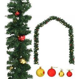 vidaXL Garlands Christmas with Balls Green 5m