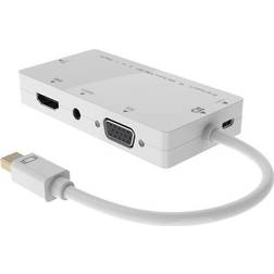 MicroConnect Mini DisplayPort-DVI/HDMI/VGA/3.5mm M-F Adapter