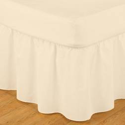 Belledorm Easy Fit Frilled Platform Valance Sheet Beige (191x137cm)