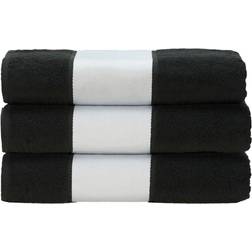 A&R Towels Subli-Me Bath Towel Black (100x50cm)