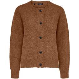 Selected Wool Blend Cardigan - Brown/Dachshund