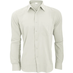 Henbury Wicking Long Sleeved Shirt - White