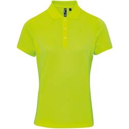 Premier Coolchecker Pique Polo Shirt - Neon Yellow