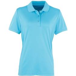 Premier Coolchecker Pique Polo Shirt - Turquoise