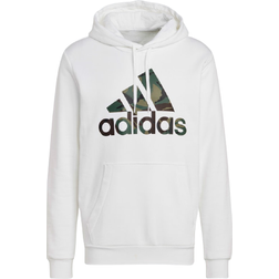 Adidas Essentials Fleece Camo Print Hoodie - White