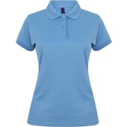 Henbury Ladies Coolplus Polo Shirt - Mid Blue