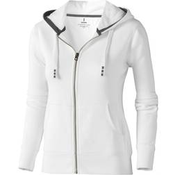 Elevate Ladies Arora Hooded Full Zip Sweater - White