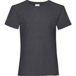 Fruit of the Loom Girl's Valueweight T-Shirt - Dark Heather Grey (61-005-0HD)