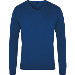 Premier V-Neck Knitted Sweater - Royal