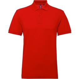 ASQUITH & FOX Performance Blend Short Sleeve Polo Shirt - Cherry Red