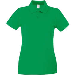 Universal Textiles Women's Fitted Short Sleeve Casual Polo Shirt - Bright Green