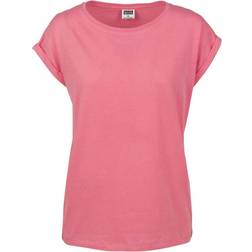 Urban Classics Ladies Extended Shoulder Tee - Pink Grapefruit