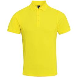 Premier Coolchecker Plus Pique Polo with CoolPlus Polo Shirt - Yellow