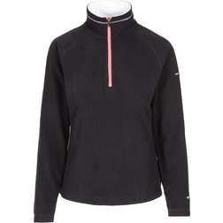 Trespass Skylar Women's 1/2 Zip Fleece Top - Black/White