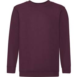 Fruit of the Loom Childrens Unisex Set In Sleeve Sweatshirt - Burgundy (UTBC1366-13))