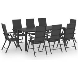 vidaXL 3060051 Patio Dining Set, 1 Table incl. 8 Chairs