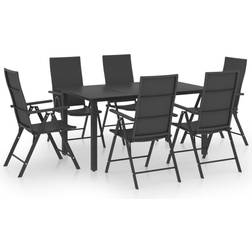 vidaXL 3060049 Patio Dining Set, 1 Table incl. 6 Chairs