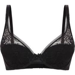 Conturelle by Felina Secret Garden Plunge Bra - Black