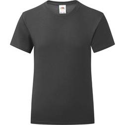 Fruit of the Loom Girl's Iconic 150 T-shirt - Black (61-025-036)