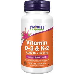 Now Foods Vitamin D3 & K2 1000iu 120 pcs