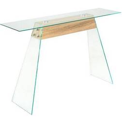 vidaXL MDF and Glass Console Table 30x120cm