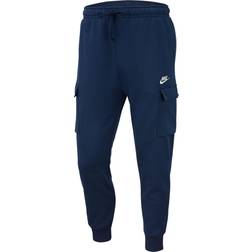 Nike Club Fleece Cargo Trousers - Midnight Navy/White