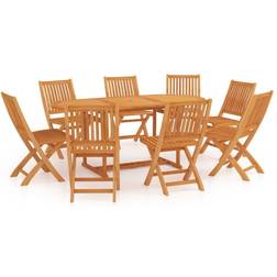 vidaXL 3059564 Patio Dining Set, 1 Table incl. 8 Chairs