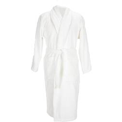 A&R Towels Bath Robe With Shawl Collar - White