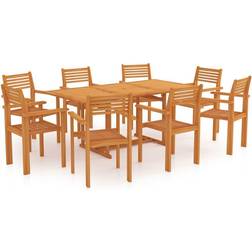 vidaXL 3059574 Patio Dining Set, 1 Table incl. 8 Chairs