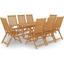 vidaXL 3059554 Patio Dining Set, 1 Table incl. 8 Chairs