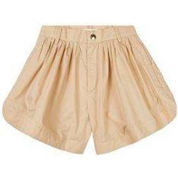 Chloé Pleated Cotton Shorts - Beige (C14651)