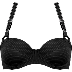 Marlies Dekkers Gloria Plunge Balcony Bra - Black Pinstripe