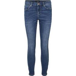 Vero Moda Tilde Normal Waist Ankle Skinny Fit Jeans - Blue/Medium Blue Denim