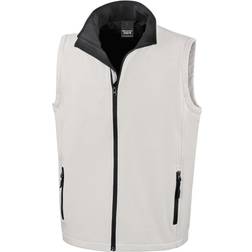 Result Printable Softshell Bodywarmer - White/Black