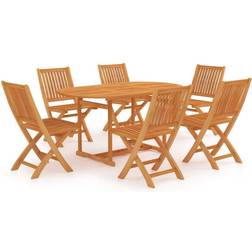 vidaXL 3059538 Patio Dining Set, 1 Table incl. 6 Chairs