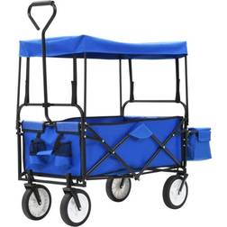 vidaXL Foldable Garden Cart with Roof