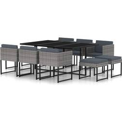 vidaXL 313101 Patio Dining Set, 1 Table incl. 6 Chairs