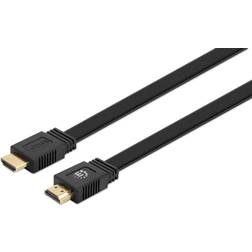 Manhattan Flat HDMI-HDMI High Speed with Ethernet 1m