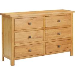 vidaXL Solid Oak Wood Chest of Drawer 105x73cm