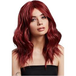 Smiffys Fever Ashley Wig Ruby Red