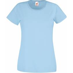 Universal Textiles Womens Value Fitted Short Sleeve Casual T-shirt - Light Blue