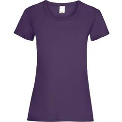 Universal Textiles Womens Value Fitted Short Sleeve Casual T-shirt - Grape