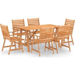 vidaXL 3057845 Patio Dining Set, 1 Table incl. 6 Chairs