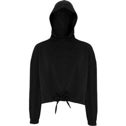 Tridri Women's Cropped Oversize Hoodie - Black