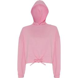 Tridri Women's Cropped Oversize Hoodie - Light Pink